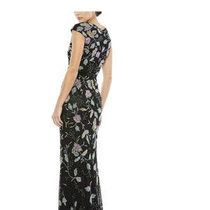 Mac Duggal Multicolored Embellished Sheath Dress (NWOT - Size 2)